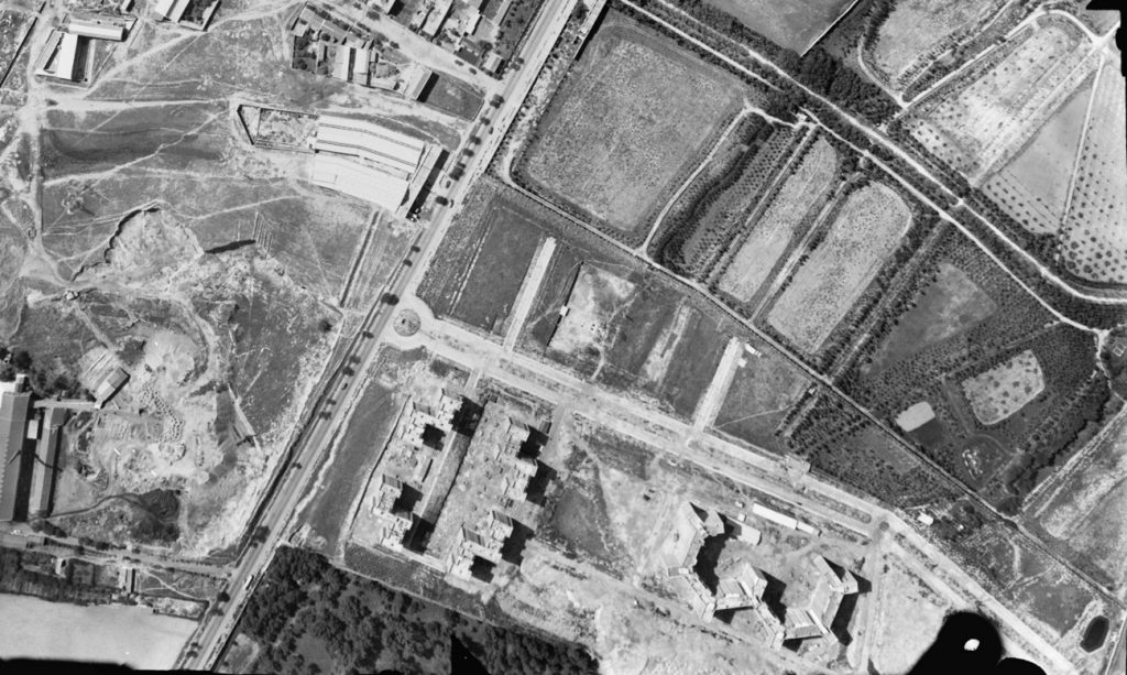 Parque Marqués de Suanzes vista aerea 1959