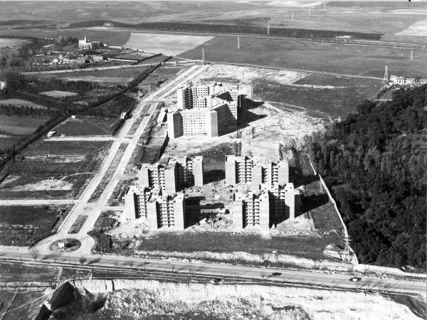 Parque Marqués de Suanzes vista aerea 1960