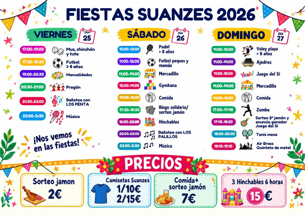 Programa Fiestas Suanzes 2026